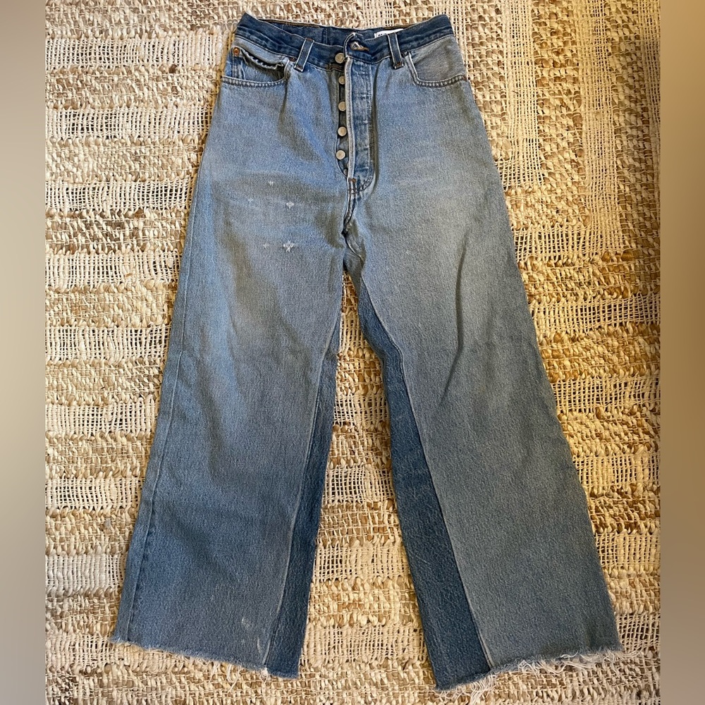 Re/Done x Levi’s High Rise Wide Leg Crop Jeans